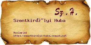 Szentkirályi Huba névjegykártya